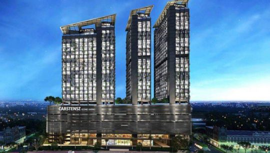 Penampakan gedung Carstenzs BSD, apartemen dekat UMN